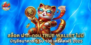 สล็อต ฝาก-ถอน true wallet ไม่มี บัญชีธนาคาร 5 รับ 100 เครดิตฟรี 2025